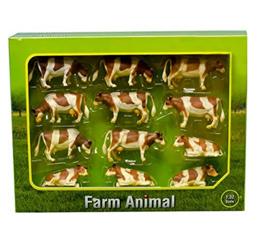Brown & White Cows 12pk