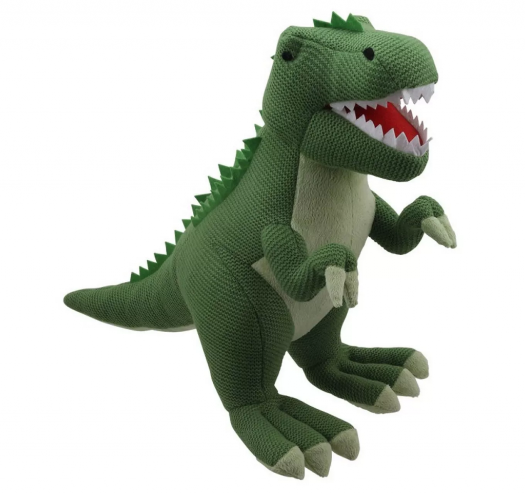 Knitted T-Rex Green (L)