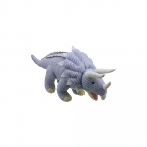 Knitted Triceratops Blue (S)