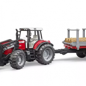 MF 7480 with Log Trailer