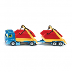 1:87 Truck With Skip & Trailer