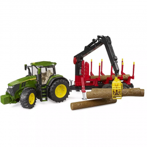 John Deere 7R 350 +Log Trailer
