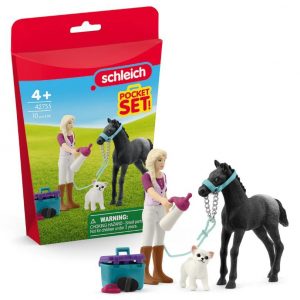 Horse Grooming Playset with Appaloosa Foal