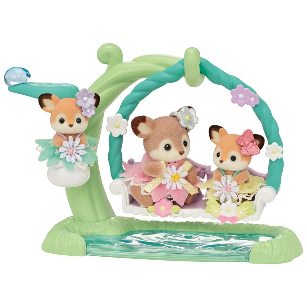 Deer Babies - Floral Swing Set