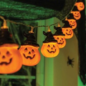 Halloween Jack O' Lantern String Lights - Set of 10