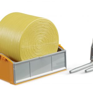 Tractor Loading Box with Forks & Round Bale