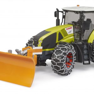 Claas Axion 950 with Snow Chains & Plough Blade