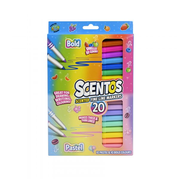 Scentos Fine Liners Bold & Pastel 20pk