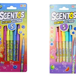 Scentos Gel Pens Neon or Pastel 5pk