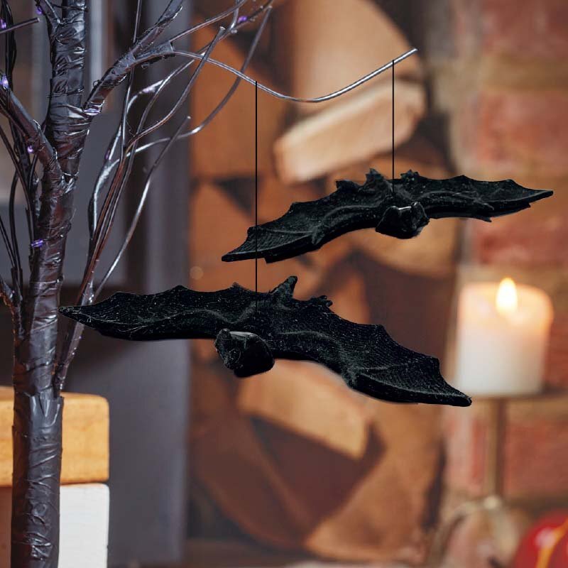 Furry' Bat Pendants, 2pk