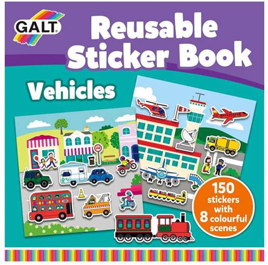 Galt Vehicles Reusable Sticker Book