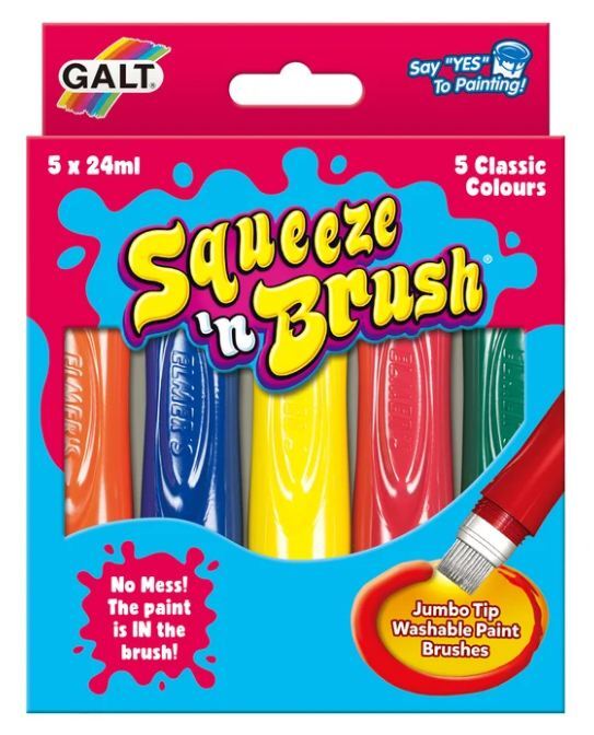 Galt Squeeze N Brush Classic Colours 5pk